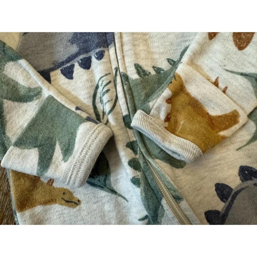 Carters Preemie Baby Boy Sleeper Dinosaur Feet‎ Outfit Zipper Cotton Reborn Doll